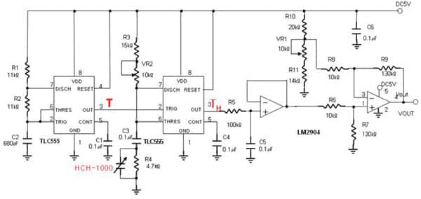 Circuit for a two-point correction